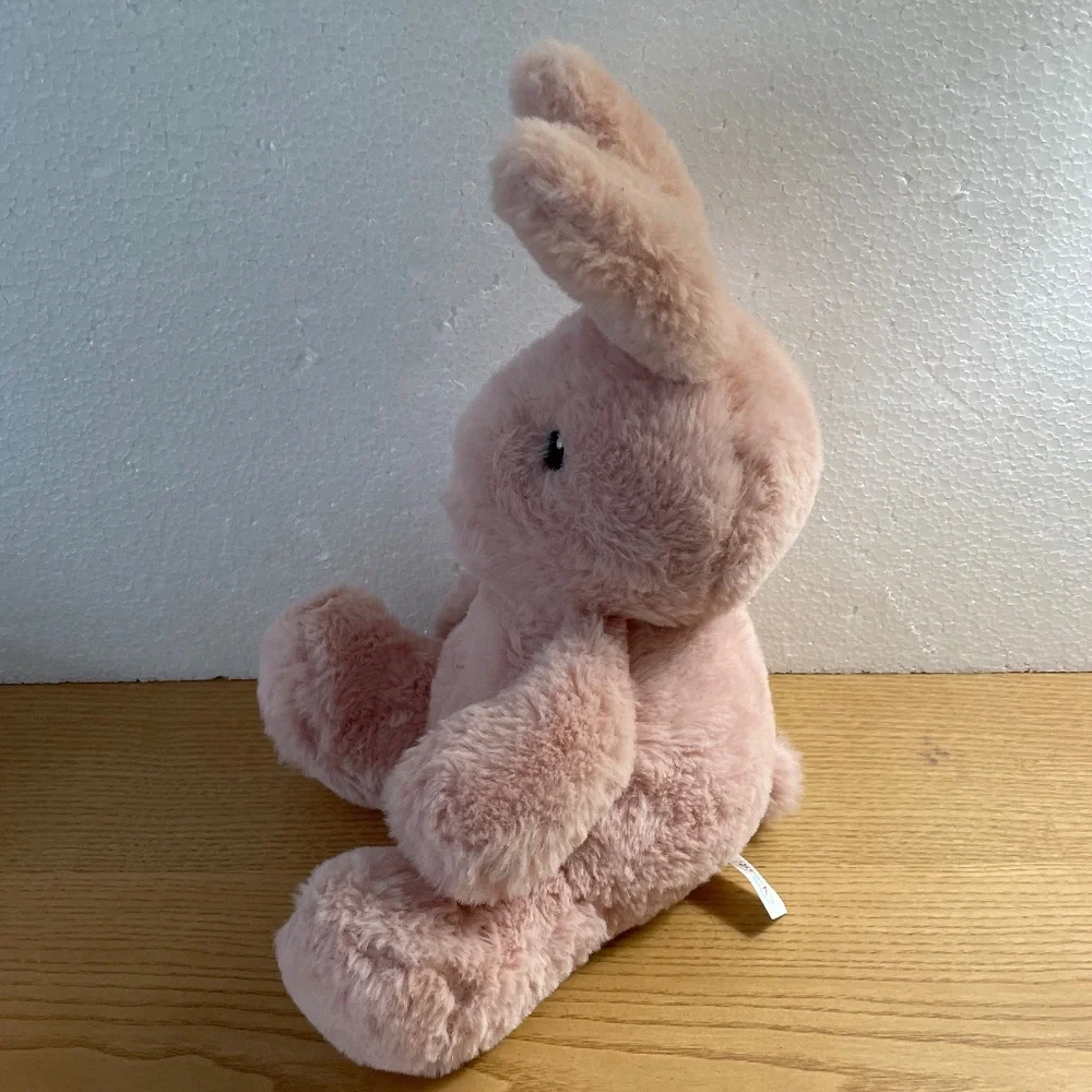 Spark Create Imagine Bunny Rabbit Rattle Plush Lovey Pink Crinkle Ears Paws 17”